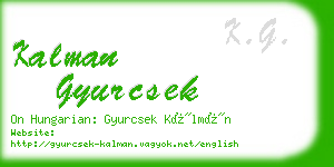 kalman gyurcsek business card